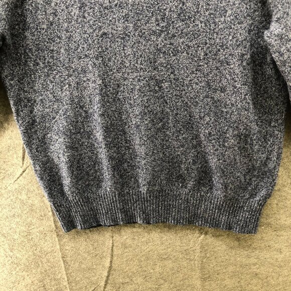 J. Crew Stretch Wool Sweater Mens M Crewneck Blue Heather Pullover Navy - Picture 4 of 8